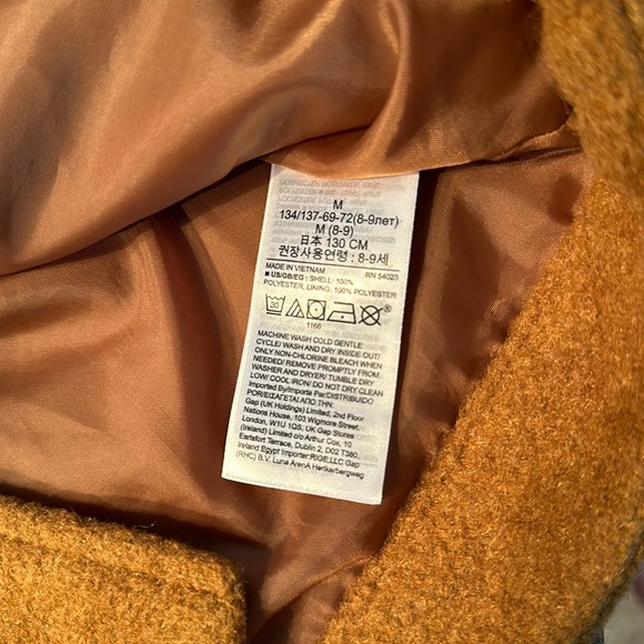 GAP KIDS size M, caramel colored, boucle jacket - Picture 3 of 10